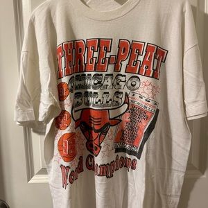 1993 NBA Champions Chicago Bulls Three-Peat T Shirt